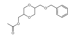 2-acetoxymethyl-5-benzyloxymethyl-1,4-dioxane结构式
