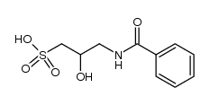 3-benzoylamino-2-hydroxy-propane-1-sulfonic acid结构式