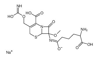 (6R,7S)-7-[[(5R)-5-amino-5-carboxy-pentanoyl]amino]-3-(carbamoyloxymethyl)-7-methoxy-8-oxo-5-thia-1-azabicyclo[4.2.0]oct-2-ene-2-carboxylic acid结构式