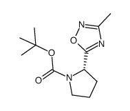 tert-butyl (S)-2-(3-methyl-1,2,4-oxadiazol-5-yl)pyrrolidine-1-carboxylate结构式