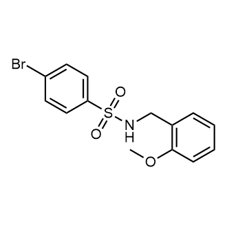 4-溴-N-[(2-甲氧基苯基)甲基]苯磺酰胺结构式