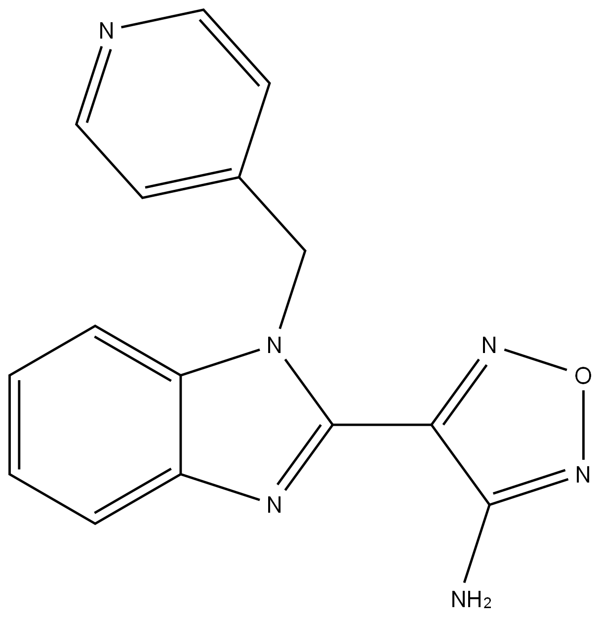 1,2,5-Oxadiazol-3-amine, 4-[1-(4-pyridinylmethyl)-1H-benzimidazol-2-yl]- picture