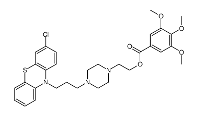 2-[4-[3-(3-chlorophenothiazin-10-yl)propyl]piperazin-1-yl]ethyl 3,4,5-trimethoxybenzoate结构式