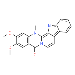 2,3-Dimethoxy-14-methylindolo[2',3':3,4]pyrido[2,1-b]quinazolin-5(14H)-one结构式