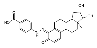 4-[(2Z)-2-[(13S,16R,17R)-16,17-dihydroxy-13-methyl-3-oxo-6,7,8,9,11,12,14,15,16,17-decahydrocyclopenta[a]phenanthren-4-ylidene]hydrazinyl]benzoic acid Structure