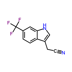 [6-(Trifluoromethyl)-1H-indol-3-yl]acetonitrile Structure