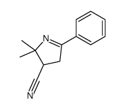 2,2-dimethyl-5-phenyl-3,4-dihydropyrrole-3-carbonitrile结构式