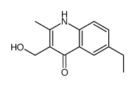 6-Ethyl-3-(hydroxymethyl)-2-methyl-4-quinolinol Structure