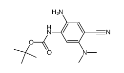 (2-amino-4-cyano-5-dimethylamino-phenyl)-carbamic acid tert-butyl ester Structure