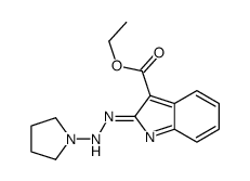 ethyl 2-(pyrrolidin-1-ylhydrazinylidene)indole-3-carboxylate结构式