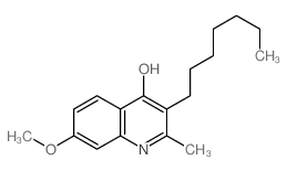 3-heptyl-7-methoxy-2-methyl-1H-quinolin-4-one结构式
