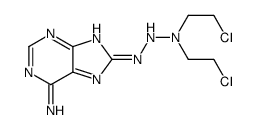 8-[bis(2-chloroethyl)aminohydrazinylidene]purin-6-amine结构式