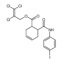 2,3,3-trichloroprop-2-enyl 6-[(4-iodophenyl)carbamoyl]cyclohex-3-ene-1-carboxylate Structure