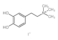 Benzeneethanaminium,3,4-dihydroxy-N,N,N-trimethyl-, iodide (1:1) Structure