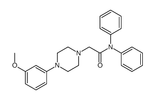 2-[4-(3-methoxyphenyl)piperazin-1-yl]-N,N-diphenylacetamide结构式
