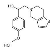 2-(6,7-dihydro-4H-thieno[3,2-c]pyridin-5-yl)-1-(4-methoxyphenyl)ethanol,hydrochloride结构式