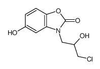 3-(3-chloro-2-hydroxypropyl)-5-hydroxy-1,3-benzoxazol-2-one Structure
