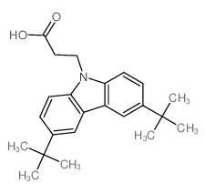 3-(3,6-ditert-butylcarbazol-9-yl)propanoic acid Structure