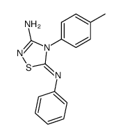 (3-amino-4-p-tolyl-4H-[1,2,4]thiadiazol-5-ylidene)-phenyl-amine结构式