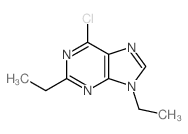 6-chloro-2,9-diethyl-purine结构式