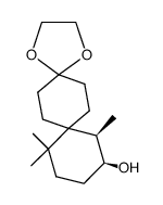cis-2,2,6-trimethyl-9,9-ethylenedioxyspiro[5.5]undecan-5-ol结构式