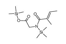 Glycine, N-(2-methyl-1-oxo-2-butenyl)-N-(trimethylsilyl)-, trimethylsi lyl ester, (E)- Structure