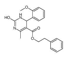 2-phenylethyl 4-(2-methoxyphenyl)-6-methyl-2-oxo-3,4-dihydro-1H-pyrimidine-5-carboxylate结构式