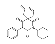 1-cyclohexyl-5-phenyl-3,3-bis(prop-2-enyl)piperidine-2,4,6-trione结构式