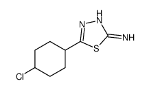 5-(4-chlorocyclohexyl)-1,3,4-thiadiazol-2-amine结构式