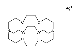 4,7,13,16,21,24-hexaoxa-1,10-diazabicyclo[8.8.8]hexacosane, silver(I) salt结构式