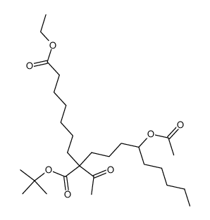 ethyl 8-acetyl-8-tert.-butoxycarbonyl-12-acetoxyheptadecanoate结构式