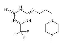 2-N-[3-(4-methylpiperazin-1-yl)propyl]-6-(trifluoromethyl)-1,3,5-triazine-2,4-diamine结构式