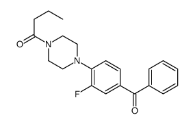 1-[4-(4-benzoyl-2-fluorophenyl)piperazin-1-yl]butan-1-one Structure