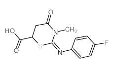 2-(4-FLUORO-PHENYLIMINO)-3-METHYL-4-OXO-[1,3]THIAZINANE-6-CARBOXYLIC ACID picture