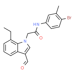 1H-Indole-1-acetamide,N-(4-bromo-3-methylphenyl)-7-ethyl-3-formyl-(9CI)结构式