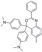6-Methyl-4,4-bis(p-dimethylaminophenyl)-2-phenyl-4H-3,1-benzoxazine结构式