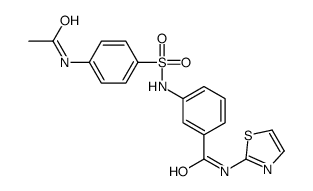 3-[(4-acetamidophenyl)sulfonylamino]-N-(1,3-thiazol-2-yl)benzamide结构式