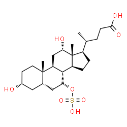 (3a,5b,7a,12a)-3,12-dihydroxy-7-(sulfooxy)-Cholan-24-oic acid结构式