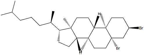 3α,5-Dibromo-5β-cholestane structure