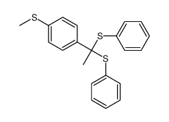 1-[1,1-bis(phenylsulfanyl)ethyl]-4-methylsulfanylbenzene Structure