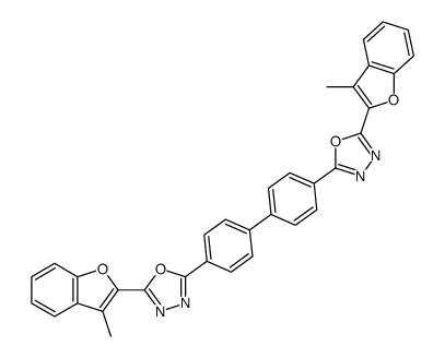 5,5'-bis-(3-methyl-benzofuran-2-yl)-2,2'-biphenyl-4,4'-diyl-bis-[1,3,4]oxadiazole Structure