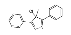 4-chloro-4-methyl-3,5-diphenylpyrazole Structure