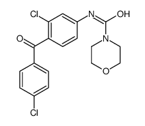 N-[3-chloro-4-(4-chlorobenzoyl)phenyl]morpholine-4-carboxamide结构式