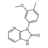 3-(3-methoxy-4-methyl-phenyl)-1,3-dihydro-imidazo[4,5-b]pyridin-2-one结构式