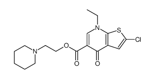 2-Chloro-7-ethyl-4-oxo-4,7-dihydro-thieno[2,3-b]pyridine-5-carboxylic acid 2-piperidin-1-yl-ethyl ester Structure