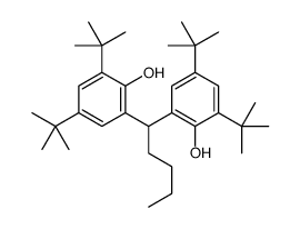 2,4-ditert-butyl-6-[1-(3,5-ditert-butyl-2-hydroxyphenyl)pentyl]phenol结构式
