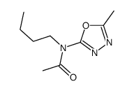 N-butyl-N-(5-methyl-1,3,4-oxadiazol-2-yl)acetamide结构式