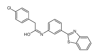 N-[3-(1,3-benzothiazol-2-yl)phenyl]-2-(4-chlorophenyl)acetamide结构式