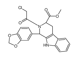 methyl (1S,3R)-1-(1,3-benzodioxol-5-yl)-2-(2-chloroacetyl)-1,3,4,9-tetrahydropyrido[3,4-b]indole-3-carboxylate Structure