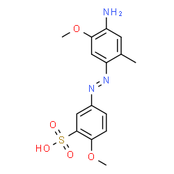 5-[(4-amino-5-methoxy-o-tolyl)azo]-2-methoxybenzenesulphonic acid结构式